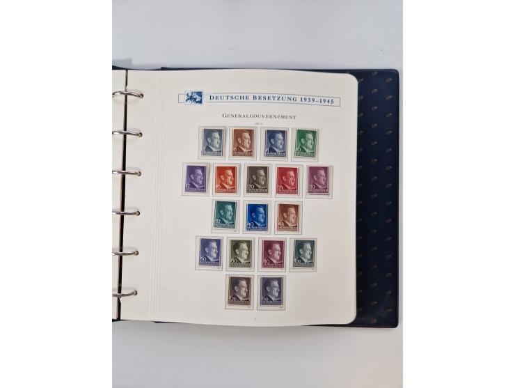 1933/45, DR und Besetzung II., 2-bändige Sammlung aus Borek-Abo, praktisch ausschließlich postfrisch mit einigen guten Ausgab