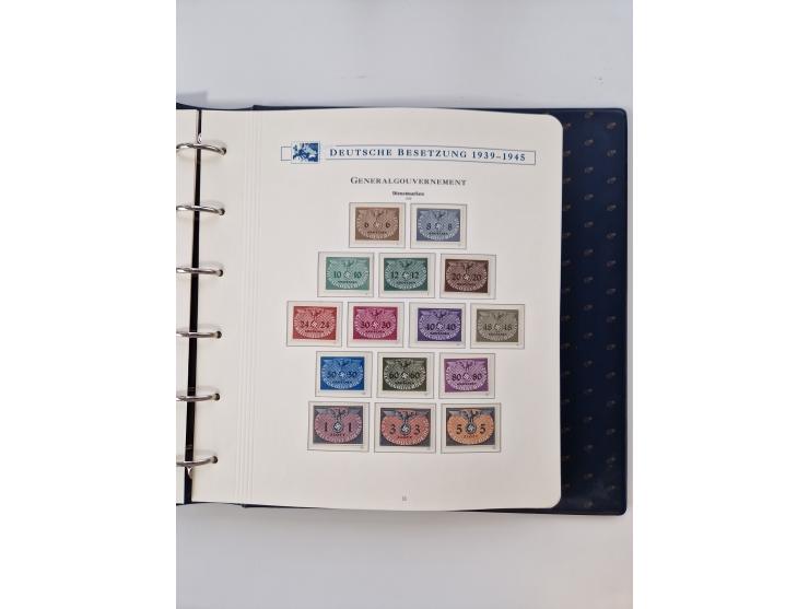 1933/45, DR und Besetzung II., 2-bändige Sammlung aus Borek-Abo, praktisch ausschließlich postfrisch mit einigen guten Ausgab