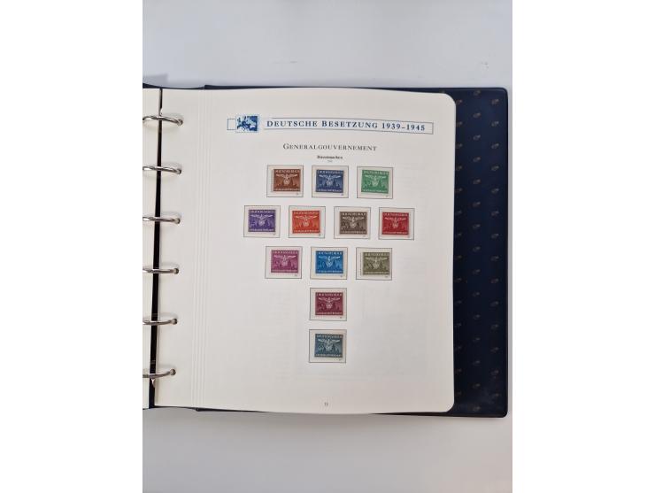 1933/45, DR und Besetzung II., 2-bändige Sammlung aus Borek-Abo, praktisch ausschließlich postfrisch mit einigen guten Ausgab