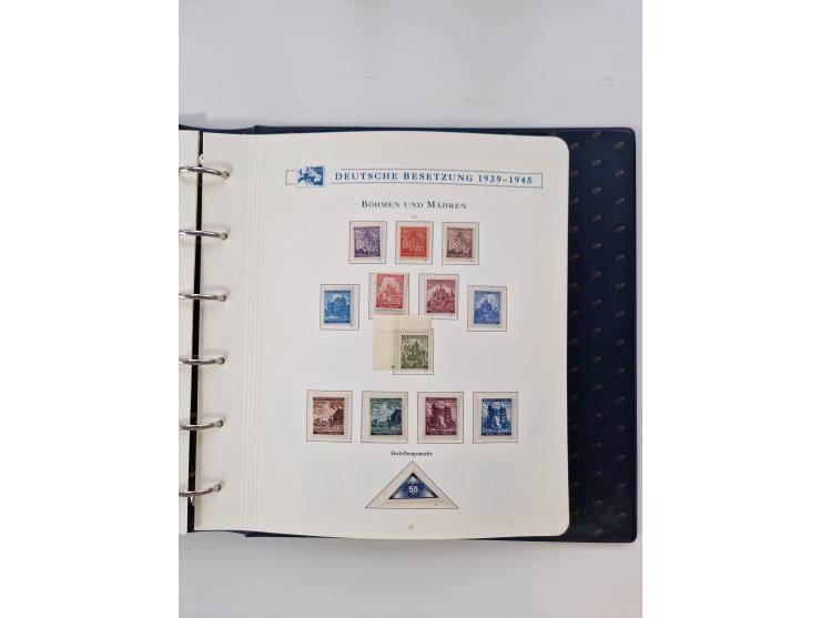 1933/45, DR und Besetzung II., 2-bändige Sammlung aus Borek-Abo, praktisch ausschließlich postfrisch mit einigen guten Ausgab