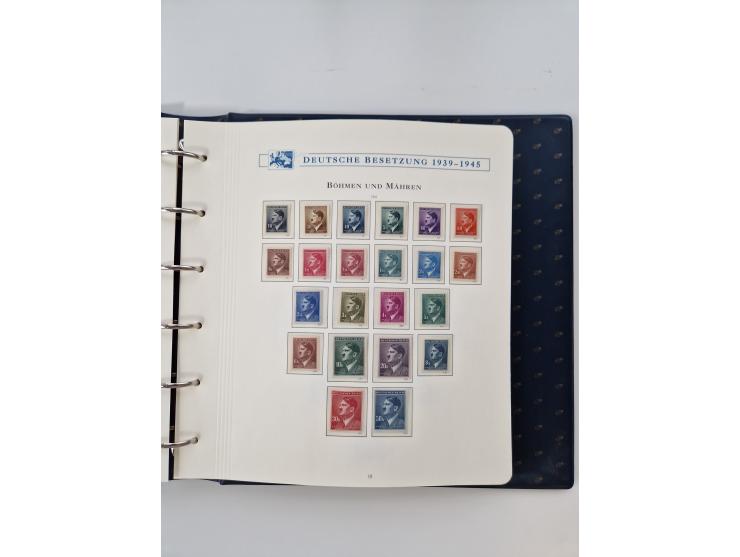 1933/45, DR und Besetzung II., 2-bändige Sammlung aus Borek-Abo, praktisch ausschließlich postfrisch mit einigen guten Ausgab