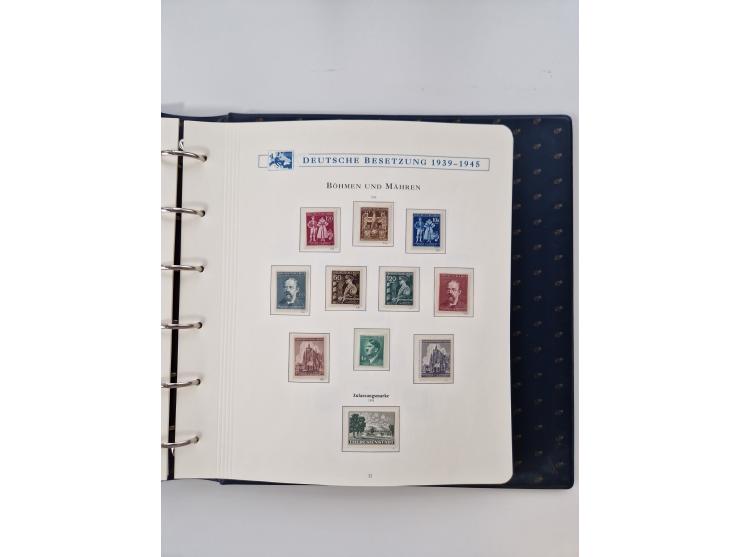 1933/45, DR und Besetzung II., 2-bändige Sammlung aus Borek-Abo, praktisch ausschließlich postfrisch mit einigen guten Ausgab