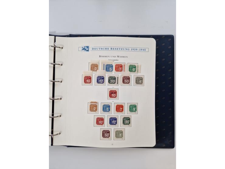 1933/45, DR und Besetzung II., 2-bändige Sammlung aus Borek-Abo, praktisch ausschließlich postfrisch mit einigen guten Ausgab