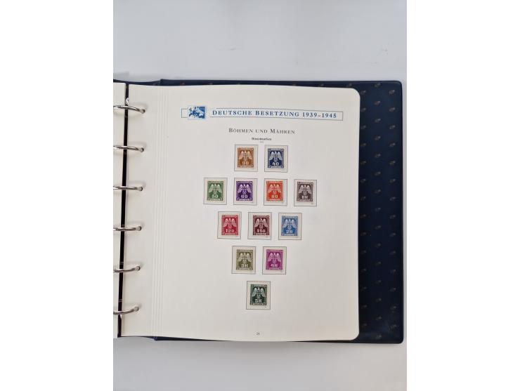 1933/45, DR und Besetzung II., 2-bändige Sammlung aus Borek-Abo, praktisch ausschließlich postfrisch mit einigen guten Ausgab