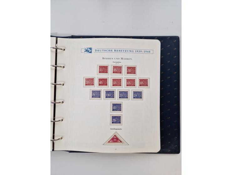 1933/45, DR und Besetzung II., 2-bändige Sammlung aus Borek-Abo, praktisch ausschließlich postfrisch mit einigen guten Ausgab