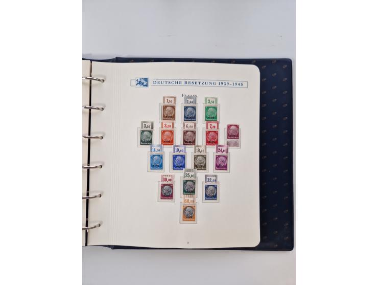 1933/45, DR und Besetzung II., 2-bändige Sammlung aus Borek-Abo, praktisch ausschließlich postfrisch mit einigen guten Ausgab