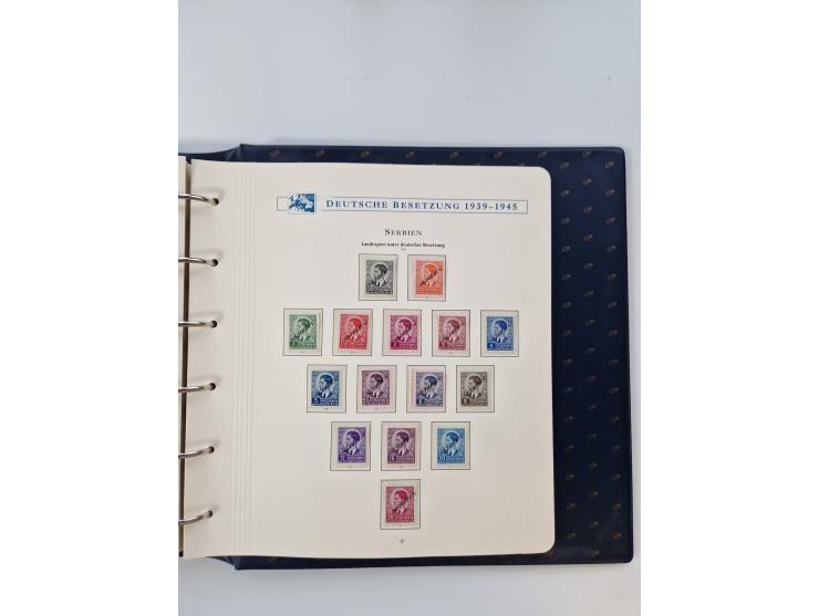 1933/45, DR und Besetzung II., 2-bändige Sammlung aus Borek-Abo, praktisch ausschließlich postfrisch mit einigen guten Ausgab