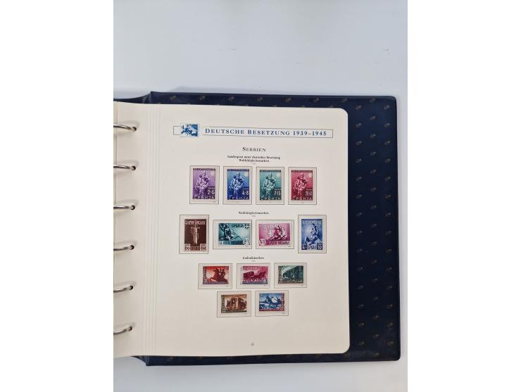 1933/45, DR und Besetzung II., 2-bändige Sammlung aus Borek-Abo, praktisch ausschließlich postfrisch mit einigen guten Ausgab