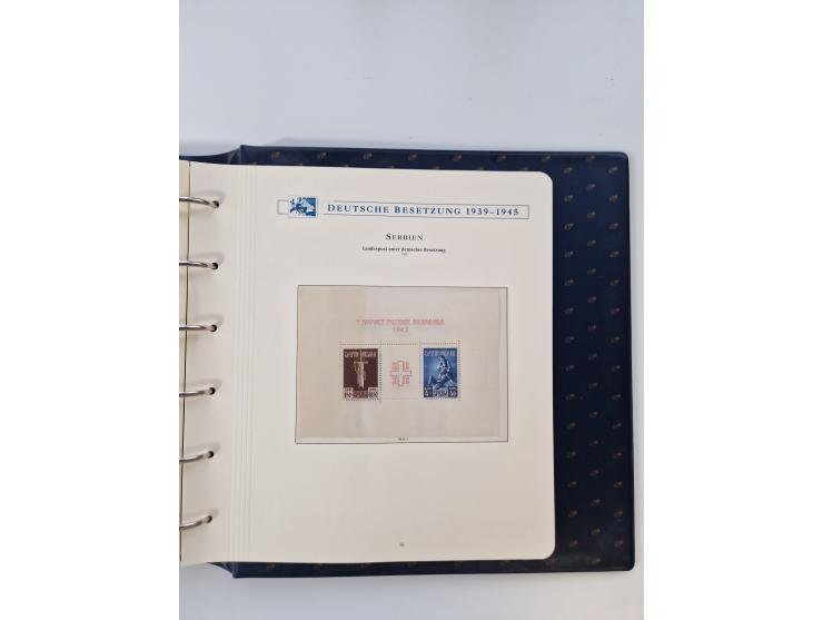 1933/45, DR und Besetzung II., 2-bändige Sammlung aus Borek-Abo, praktisch ausschließlich postfrisch mit einigen guten Ausgab