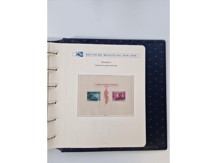1933/45, DR und Besetzung II., 2-bändige Sammlung aus Borek-Abo, praktisch ausschließlich postfrisch mit einigen guten Ausgab
