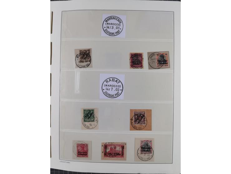 STEMPELSAMMLUNG: China bis Togo, Sammlung mit vielen klaren Stempeln, vielen Briefstücken, zum Teil auf Markwerten, teils sig