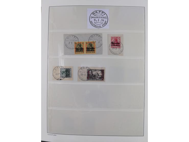 STEMPELSAMMLUNG: China bis Togo, Sammlung mit vielen klaren Stempeln, vielen Briefstücken, zum Teil auf Markwerten, teils sig
