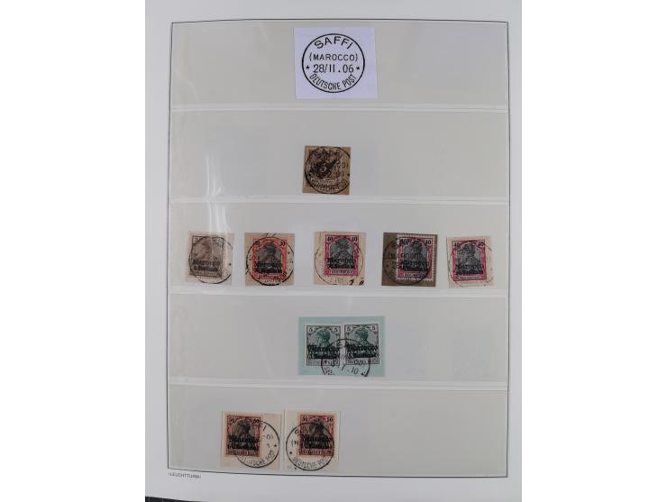 STEMPELSAMMLUNG: China bis Togo, Sammlung mit vielen klaren Stempeln, vielen Briefstücken, zum Teil auf Markwerten, teils sig