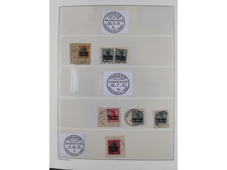 STEMPELSAMMLUNG: China bis Togo, Sammlung mit vielen klaren Stempeln, vielen Briefstücken, zum Teil auf Markwerten, teils sig