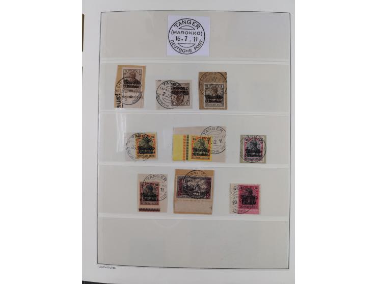STEMPELSAMMLUNG: China bis Togo, Sammlung mit vielen klaren Stempeln, vielen Briefstücken, zum Teil auf Markwerten, teils sig