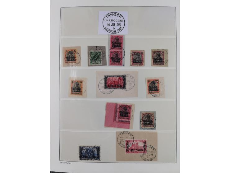 STEMPELSAMMLUNG: China bis Togo, Sammlung mit vielen klaren Stempeln, vielen Briefstücken, zum Teil auf Markwerten, teils sig