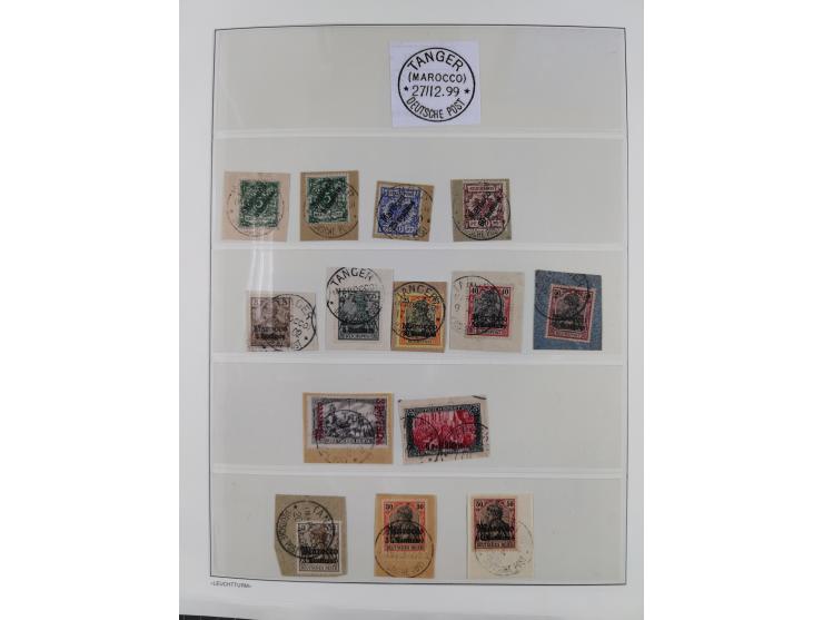 STEMPELSAMMLUNG: China bis Togo, Sammlung mit vielen klaren Stempeln, vielen Briefstücken, zum Teil auf Markwerten, teils sig