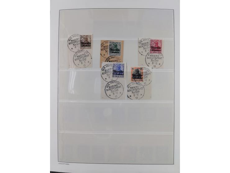 STEMPELSAMMLUNG: China bis Togo, Sammlung mit vielen klaren Stempeln, vielen Briefstücken, zum Teil auf Markwerten, teils sig