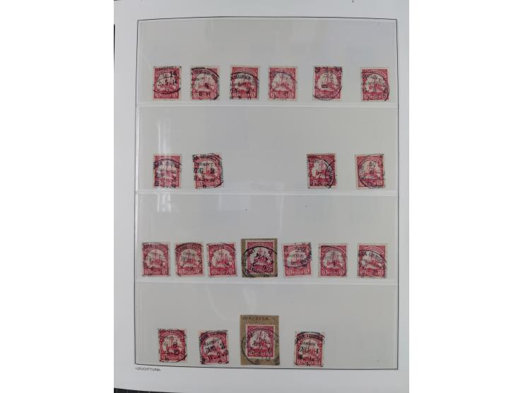 STEMPELSAMMLUNG: China bis Togo, Sammlung mit vielen klaren Stempeln, vielen Briefstücken, zum Teil auf Markwerten, teils sig