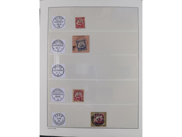 STEMPELSAMMLUNG: China bis Togo, Sammlung mit vielen klaren Stempeln, vielen Briefstücken, zum Teil auf Markwerten, teils sig