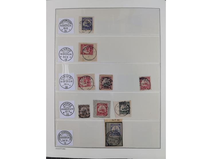 STEMPELSAMMLUNG: China bis Togo, Sammlung mit vielen klaren Stempeln, vielen Briefstücken, zum Teil auf Markwerten, teils sig