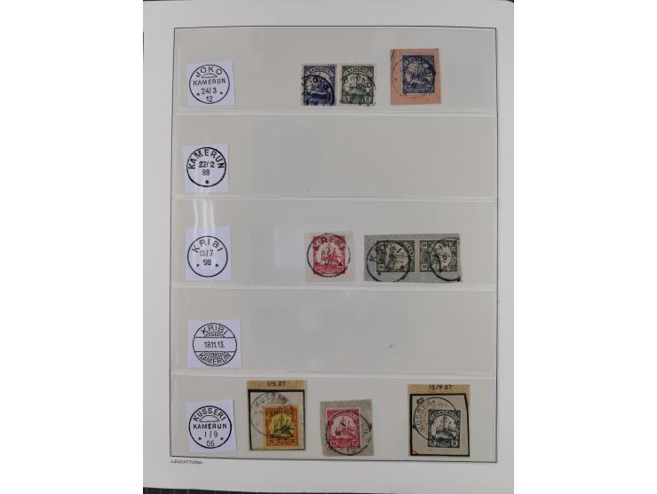 STEMPELSAMMLUNG: China bis Togo, Sammlung mit vielen klaren Stempeln, vielen Briefstücken, zum Teil auf Markwerten, teils sig