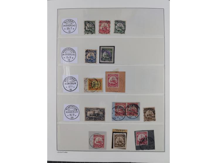 STEMPELSAMMLUNG: China bis Togo, Sammlung mit vielen klaren Stempeln, vielen Briefstücken, zum Teil auf Markwerten, teils sig