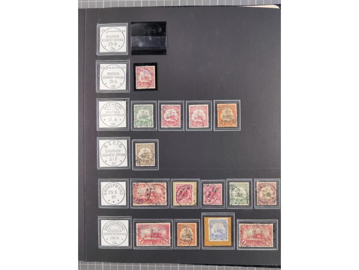 STEMPELSAMMLUNG: China bis Togo, Sammlung mit vielen klaren Stempeln, vielen Briefstücken, zum Teil auf Markwerten, teils sig