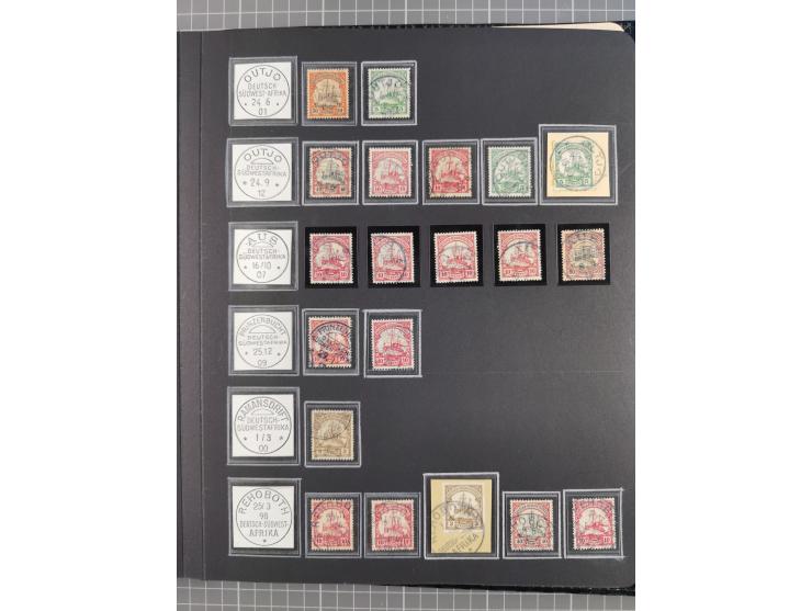 STEMPELSAMMLUNG: China bis Togo, Sammlung mit vielen klaren Stempeln, vielen Briefstücken, zum Teil auf Markwerten, teils sig