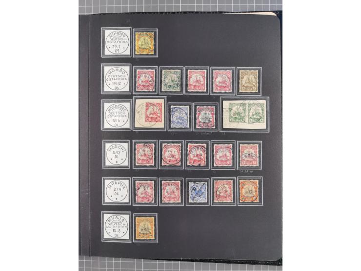 STEMPELSAMMLUNG: China bis Togo, Sammlung mit vielen klaren Stempeln, vielen Briefstücken, zum Teil auf Markwerten, teils sig