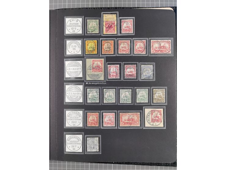 STEMPELSAMMLUNG: China bis Togo, Sammlung mit vielen klaren Stempeln, vielen Briefstücken, zum Teil auf Markwerten, teils sig