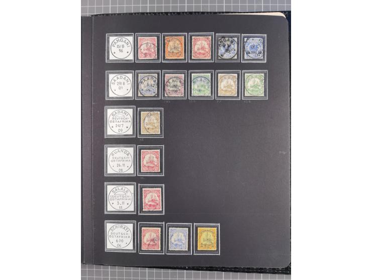 STEMPELSAMMLUNG: China bis Togo, Sammlung mit vielen klaren Stempeln, vielen Briefstücken, zum Teil auf Markwerten, teils sig