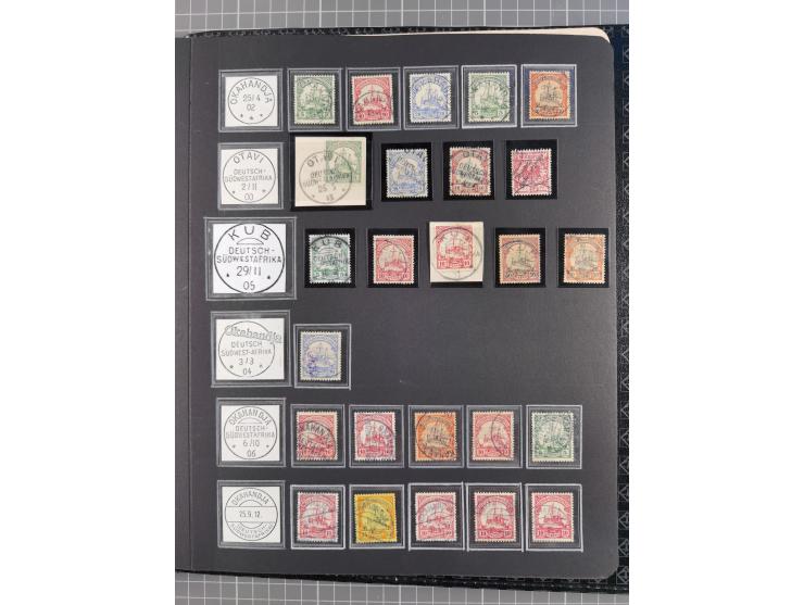 STEMPELSAMMLUNG: China bis Togo, Sammlung mit vielen klaren Stempeln, vielen Briefstücken, zum Teil auf Markwerten, teils sig