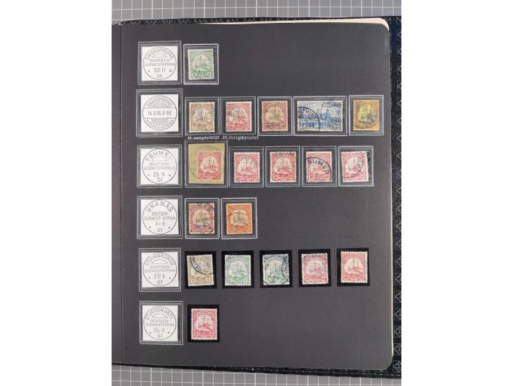 STEMPELSAMMLUNG: China bis Togo, Sammlung mit vielen klaren Stempeln, vielen Briefstücken, zum Teil auf Markwerten, teils sig