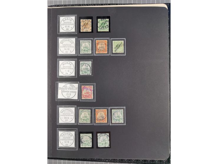 STEMPELSAMMLUNG: China bis Togo, Sammlung mit vielen klaren Stempeln, vielen Briefstücken, zum Teil auf Markwerten, teils sig