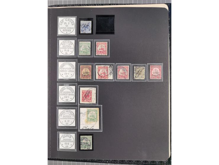 STEMPELSAMMLUNG: China bis Togo, Sammlung mit vielen klaren Stempeln, vielen Briefstücken, zum Teil auf Markwerten, teils sig