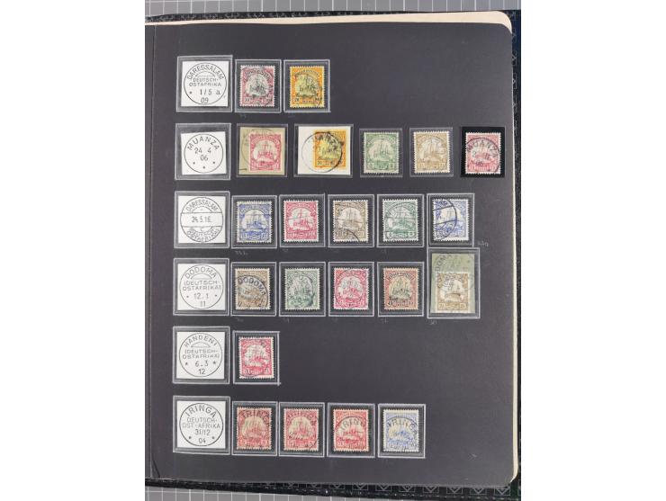 STEMPELSAMMLUNG: China bis Togo, Sammlung mit vielen klaren Stempeln, vielen Briefstücken, zum Teil auf Markwerten, teils sig