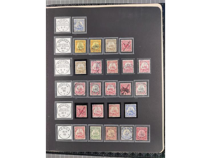 STEMPELSAMMLUNG: China bis Togo, Sammlung mit vielen klaren Stempeln, vielen Briefstücken, zum Teil auf Markwerten, teils sig