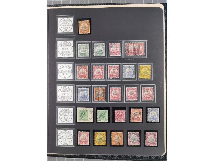 STEMPELSAMMLUNG: China bis Togo, Sammlung mit vielen klaren Stempeln, vielen Briefstücken, zum Teil auf Markwerten, teils sig