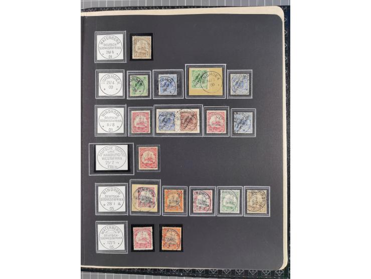 STEMPELSAMMLUNG: China bis Togo, Sammlung mit vielen klaren Stempeln, vielen Briefstücken, zum Teil auf Markwerten, teils sig