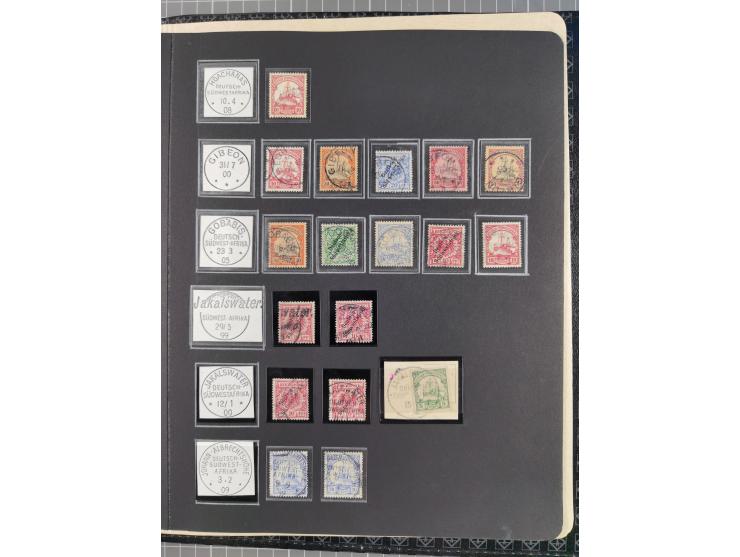 STEMPELSAMMLUNG: China bis Togo, Sammlung mit vielen klaren Stempeln, vielen Briefstücken, zum Teil auf Markwerten, teils sig