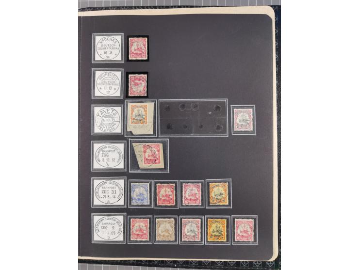 STEMPELSAMMLUNG: China bis Togo, Sammlung mit vielen klaren Stempeln, vielen Briefstücken, zum Teil auf Markwerten, teils sig