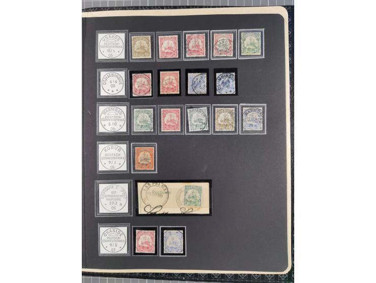 STEMPELSAMMLUNG: China bis Togo, Sammlung mit vielen klaren Stempeln, vielen Briefstücken, zum Teil auf Markwerten, teils sig