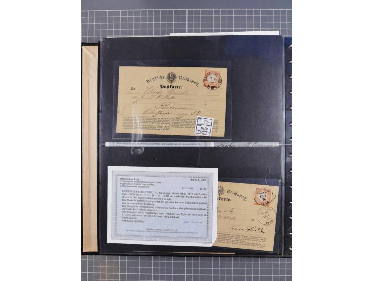 1872/75, Sammlung mit rund 200 Marken/Briefstücken und 30 Belegen, dabei zahlreiche Plattenfehler, Prägefehler, raue Zähnung,