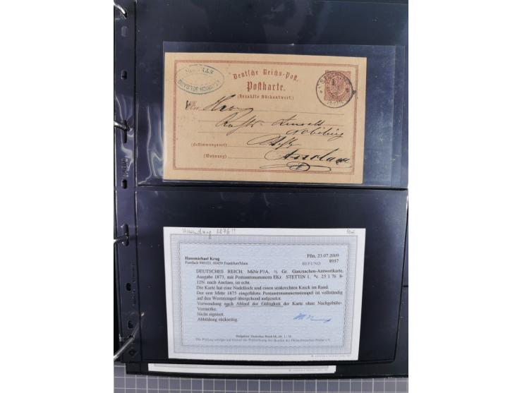 1872/75, Groschenbezirk, rund 60 Briefe und Ganzsachen, dabei viele interessante Belege, u.a. 1 (3) auf Drucksache nach Amste