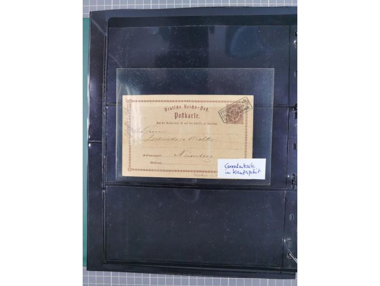 1872/75, Kreuzerbezirk, Sammlung von 31 Belegen, dabei Farbfrankaturen Michel 7 + 8, Mi. 8 EF auf Brief in den eigenen Landzu