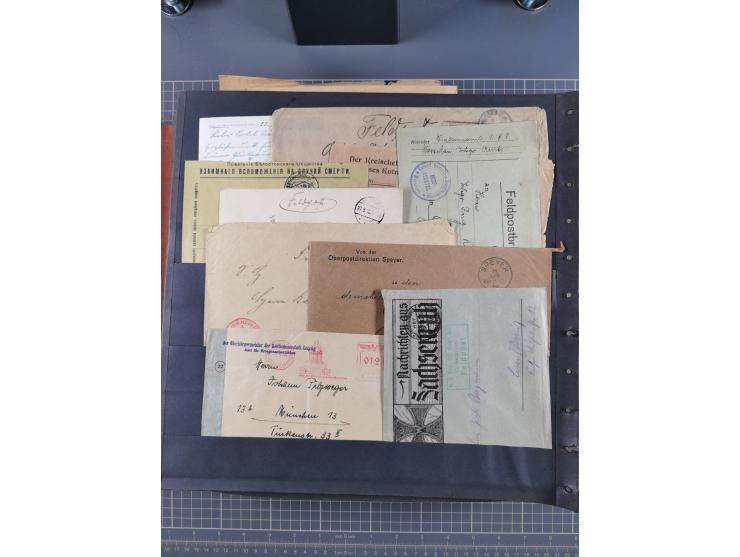 1914/18, Sammlung mit etwas über 200 Briefen und Karten, dabei auch etwas Kriegsgefangenenpost und etwas anderes, viele inter
