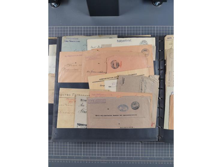 1914/18, Sammlung mit etwas über 200 Briefen und Karten, dabei auch etwas Kriegsgefangenenpost und etwas anderes, viele inter