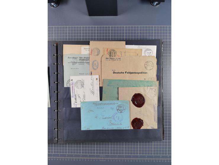 1914/18, Sammlung mit etwas über 200 Briefen und Karten, dabei auch etwas Kriegsgefangenenpost und etwas anderes, viele inter