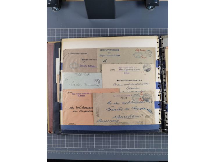 1914/18, Sammlung mit etwas über 200 Briefen und Karten, dabei auch etwas Kriegsgefangenenpost und etwas anderes, viele inter